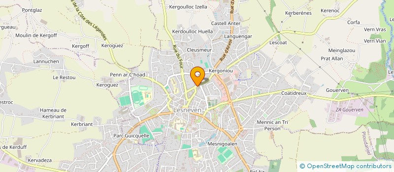 localisation de l'entreprise AUDELSO à LESNEVEN