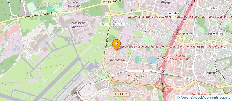 localisation de l'entreprise AUDEMAT  MERIGNAC