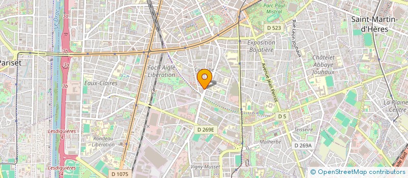 localisation de l'entreprise AUDEMIS à GRENOBLE