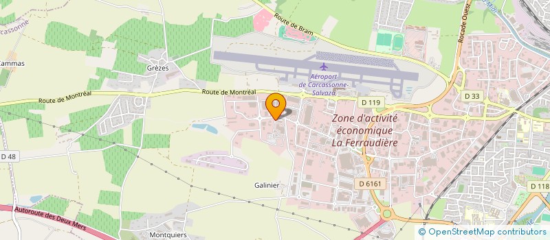 localisation de l'entreprise AUDEVAL à CARCASSONNE