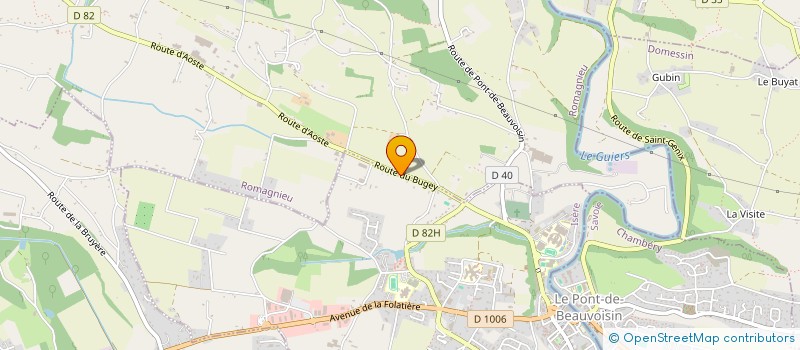 localisation de l'entreprise AUDEVI à ROMAGNIEU