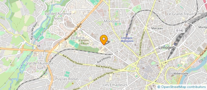 localisation de l'entreprise AUDEXA à LIMOGES