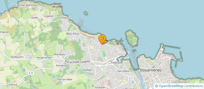 localisation de l'entreprise AUDEYOGA  DOUARNENEZ