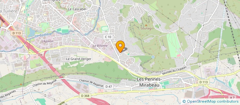 localisation de l'entreprise AUDIBERT TERRASSEMENT à LES PENNES-MIRABEAU
