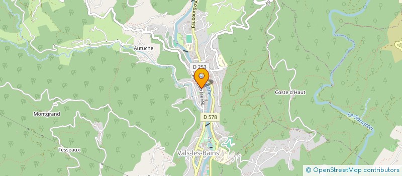 localisation de l'entreprise AUDICINA VALS  VALS-LES-BAINS