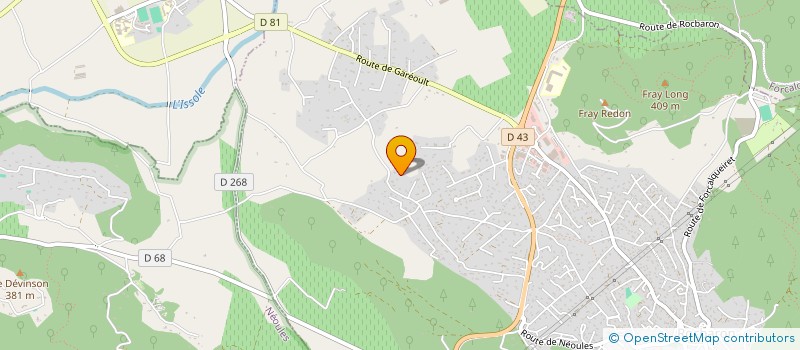 localisation de l'entreprise AUDIFFREN TERRASSEMENT à ROCBARON