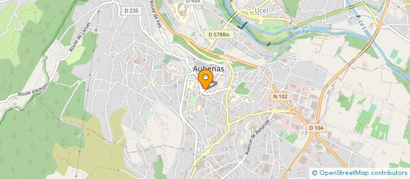 localisation de l'entreprise AUDILAB ARDECHE à AUBENAS