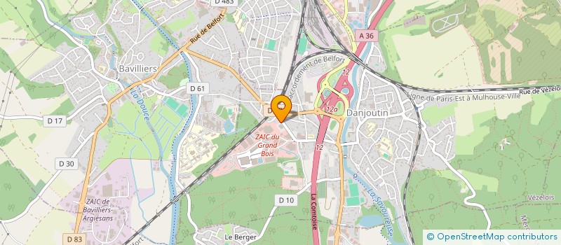 localisation de l'entreprise AUDIMA à DANJOUTIN