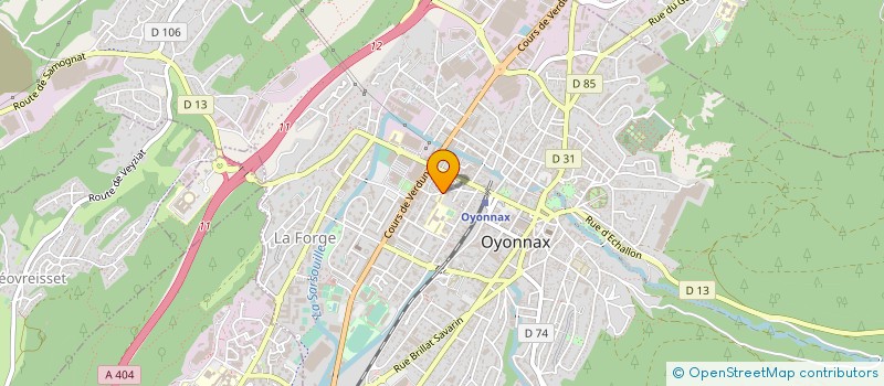 localisation de l'entreprise AUDIMAJ à OYONNAX