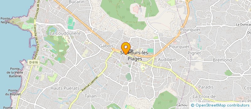 localisation de l'entreprise AUDINET à SIX FOURS LES PLAGES