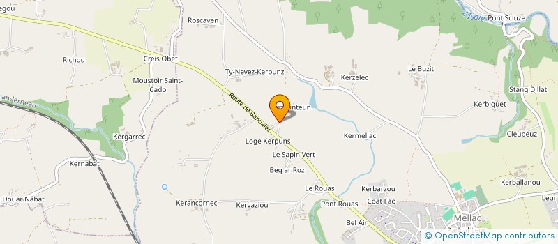 localisation de l'entreprise AUDINVEST à MELLAC