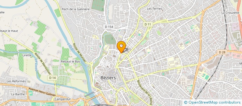 localisation de l'entreprise AUDIO D'OC  BEZIERS