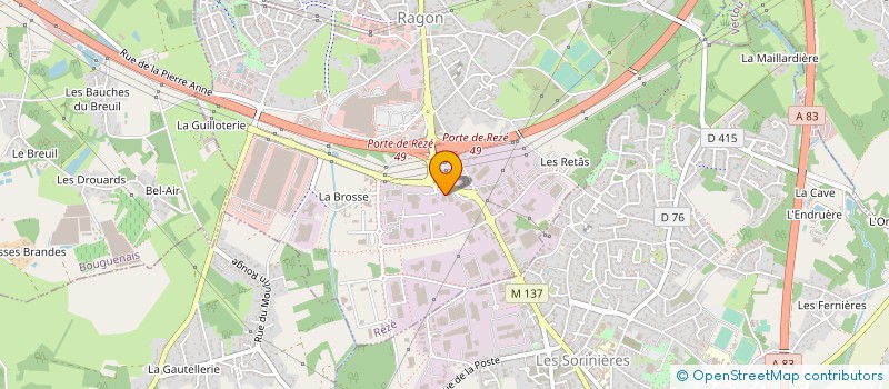 localisation de l'entreprise AUDIO DISTRIBUTION à REZE