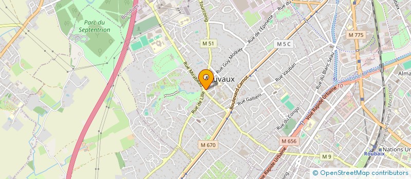 localisation de l'entreprise AUDIO M  MOUVAUX