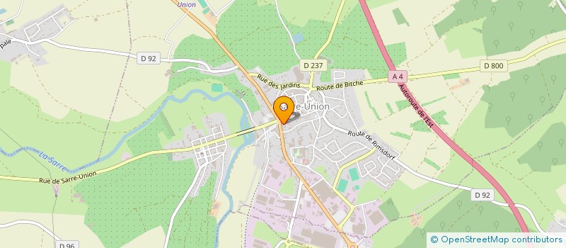 localisation de l'entreprise AUDIO OPTICA à SARRE-UNION