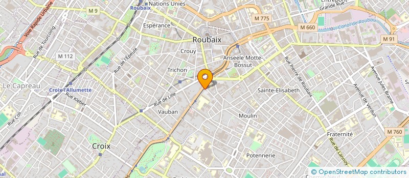 localisation de l'entreprise AUDIO PROTHESE GENY à ROUBAIX