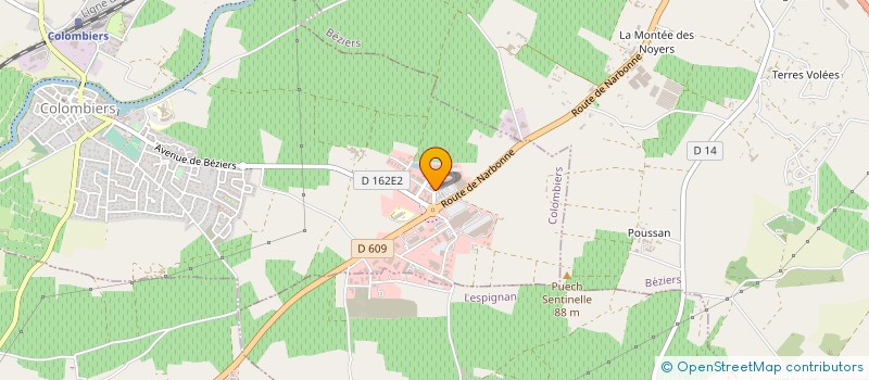 localisation de l'entreprise AUDIO STAR à COLOMBIERS