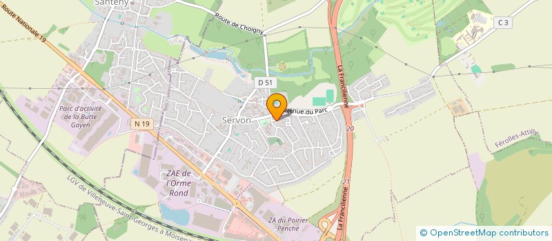 localisation de l'entreprise AUDIO VIDEO INGENIERIE à SERVON