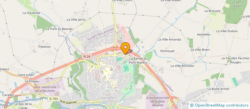 localisation de l'entreprise AUDIO VIDEO MENAGER SERVICES  JOSSELIN