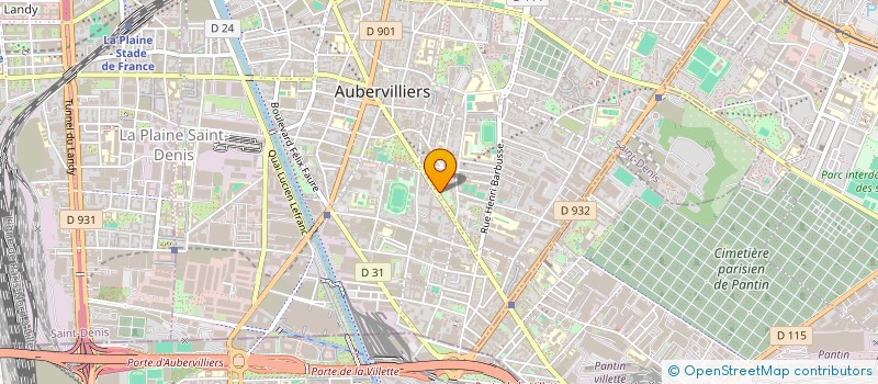 localisation de l'entreprise AUDIO VISUEL FLASH à AUBERVILLIERS