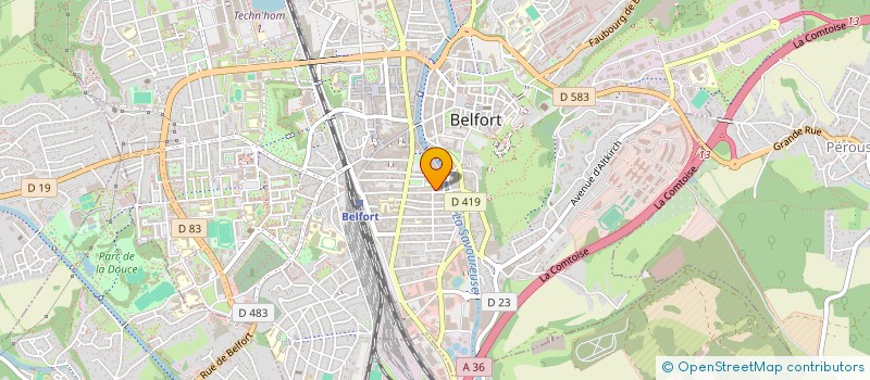 localisation de l'entreprise AUDIO VISUEL SERVICE à BELFORT
