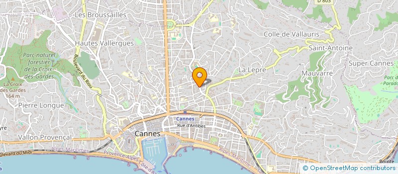 localisation de l'entreprise AUDIOCONSULT à CANNES