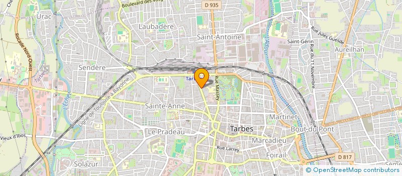 localisation de l'entreprise AUDIOFLASH à TARBES
