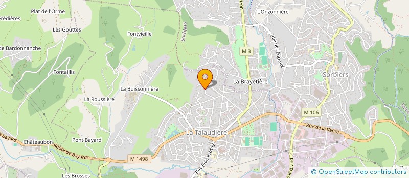 localisation de l'entreprise AUDIOKOBEN SAINT ETIENNE à LA TALAUDIERE