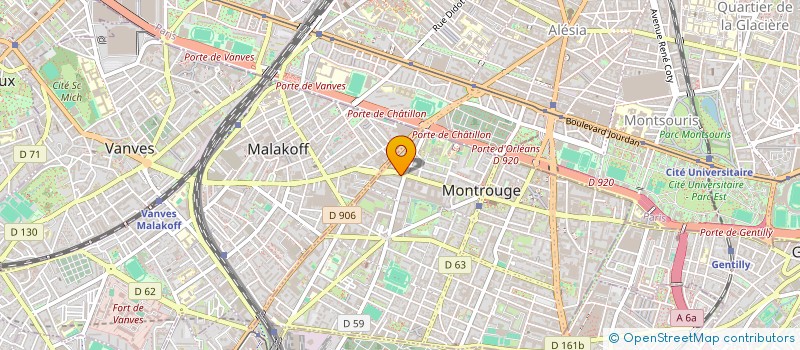 localisation de l'entreprise AUDIOPHARM à MONTROUGE