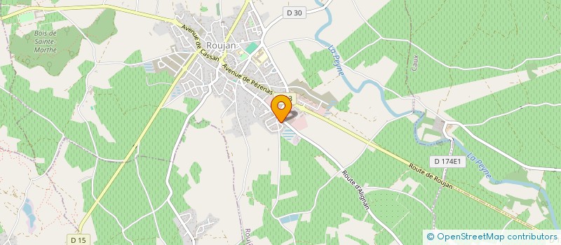 localisation de l'entreprise AUDIOPROTHESISTE ROUJAN CLARTE AUDITION  ROUJAN