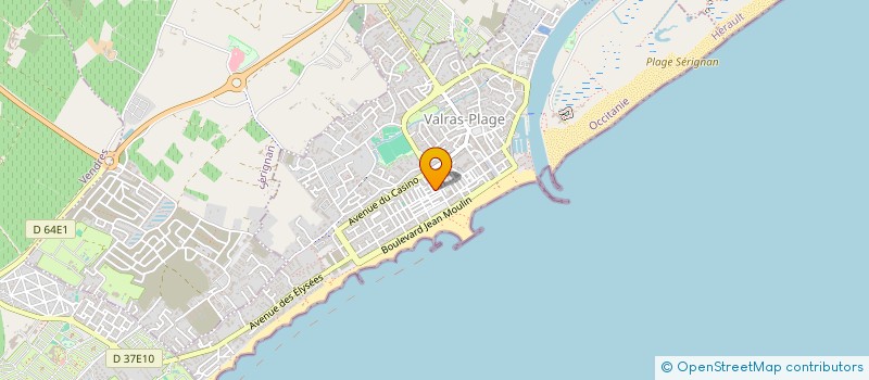 localisation de l'entreprise AUDIOPROTHESISTE VALRAS - PLAGE CLARTE AUDITION  VALRAS-PLAGE