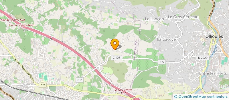 localisation de l'entreprise AUDIOPTIK à SANARY-SUR-MER