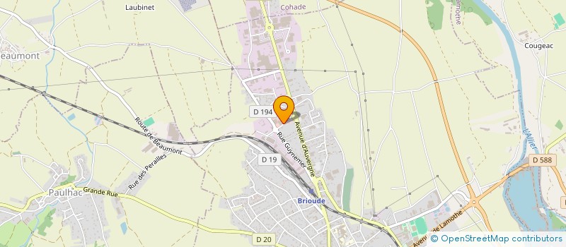 localisation de l'entreprise AUDIOPTIQUE BRIVADOISE à BRIOUDE