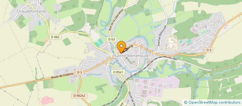 localisation de l'entreprise AUDIOVISION PERIDON à SAINTE-MENEHOULD