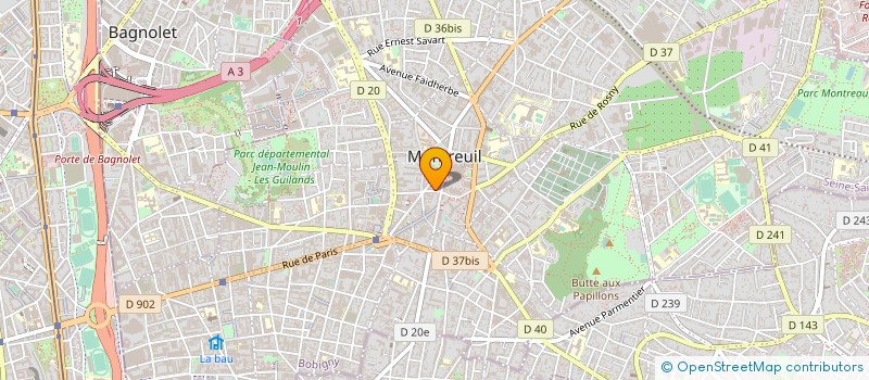 localisation de l'entreprise AUDISSOUNDS à MONTREUIL