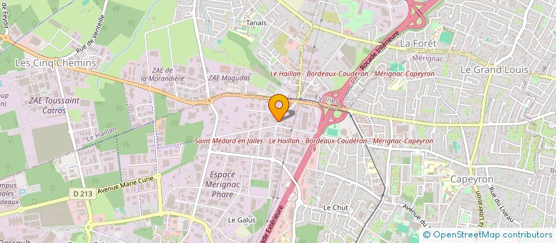 localisation de l'entreprise AUDISTIMPHARMA  MERIGNAC