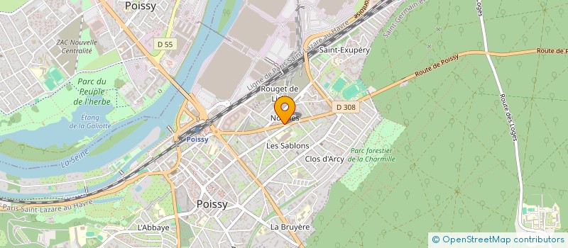 localisation de l'entreprise AUDIT B.M & ASSOCIES  POISSY