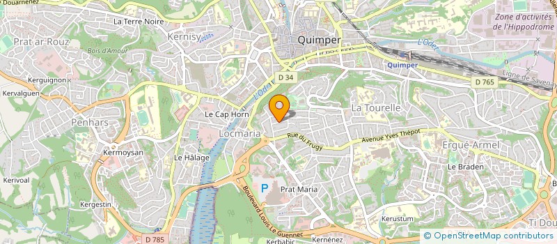 localisation de l'entreprise AUDIT-COMPTABILITE-FINANCE-DONNARS à QUIMPER