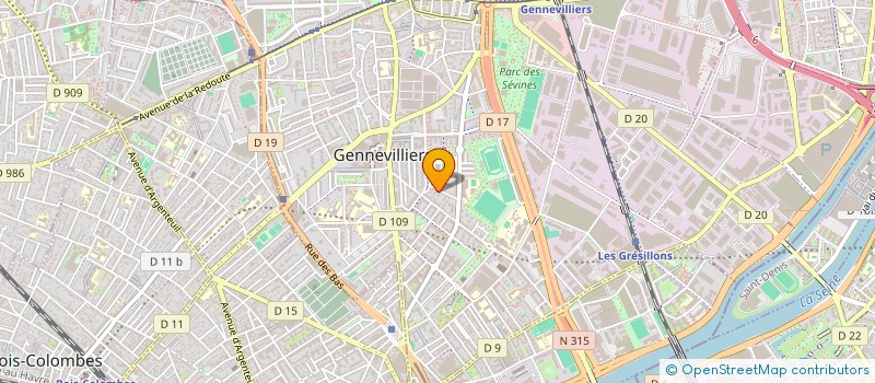 localisation de l'entreprise AUDIT CONSEIL COMPTABILITE à GENNEVILLIERS