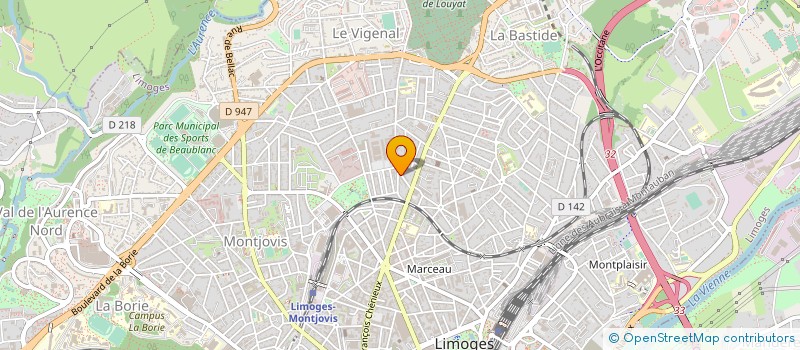 localisation de l'entreprise AUDIT CONSEILS COMPTABILITE LIMOUSIN EXPERTISE PAR ABREVIATION ACCL EXPERTISE à LIMOGES