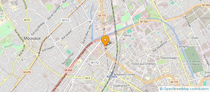 localisation de l'entreprise AUDIT & DEVELOPPEMENT DES COMMUNICATIONS  ROUBAIX