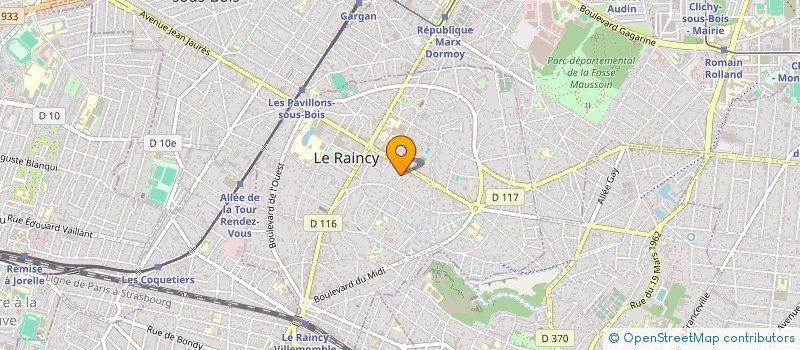 localisation de l'entreprise AUDIT DEVELOPPEMENT ET SCE INFORMATIQUE à LE RAINCY
