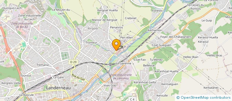 localisation de l'entreprise AUDIT ECO HABITAT  LA FOREST-LANDERNEAU