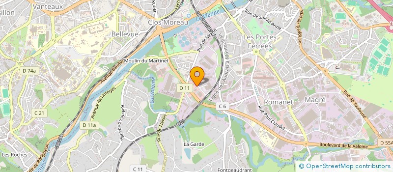 localisation de l'entreprise AUDIT ENERGIE à LIMOGES