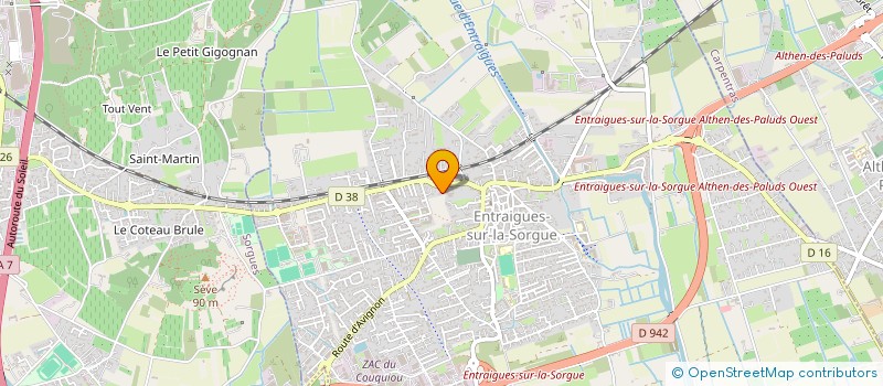 localisation de l'entreprise AUDIT ENERGIE SERVICES  ENTRAIGUES SUR LA SORGUE