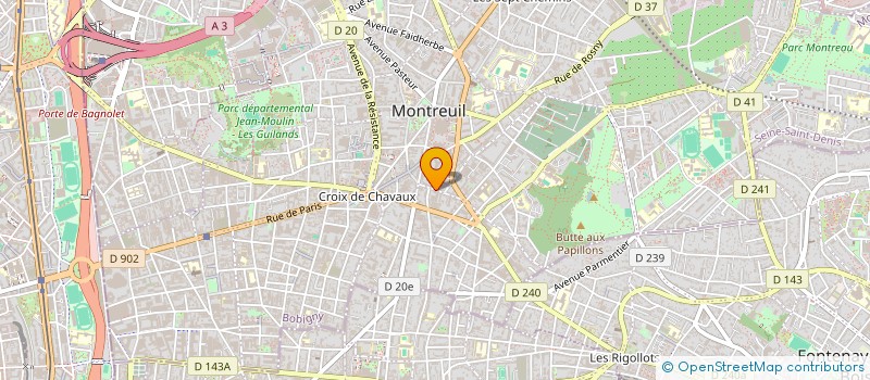 localisation de l'entreprise AUDIT ET GESTION DE L'ENTREPRISE à MONTREUIL
