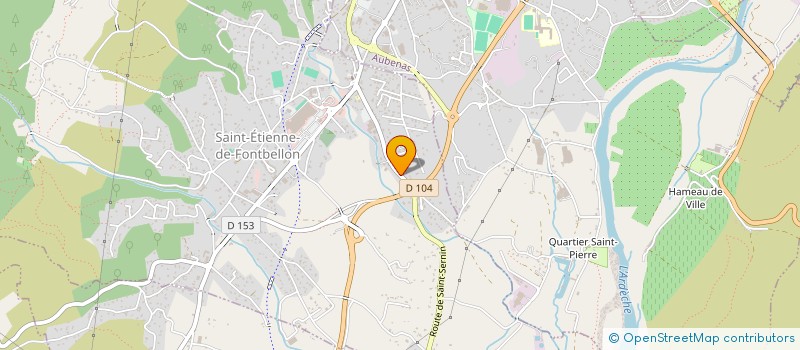 localisation de l'entreprise AUDIT EXPERTISE COMPTABLE ARDECHOIS à SAINT-ETIENNE-DE-FONTBELLON