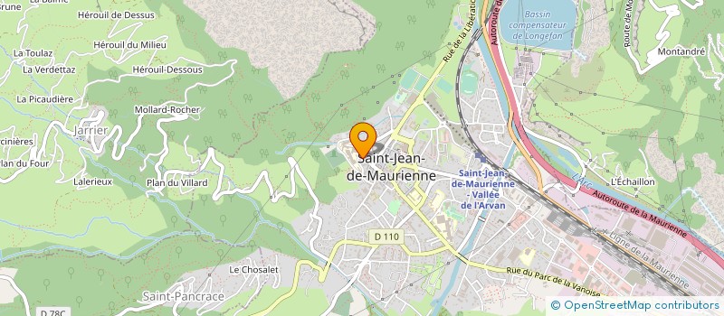 localisation de l'entreprise AUDIT FISCALITE COMPTABILITE GESTION à SAINT-JEAN-DE-MAURIENNE