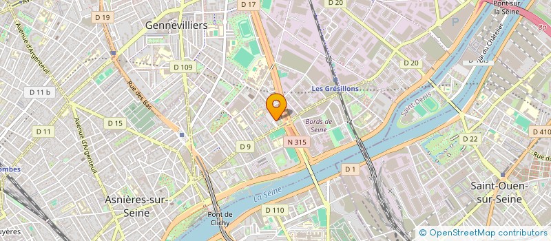 localisation de l'entreprise AUDIT-FORMATION-INFORMATIQUE-FRANCE à GENNEVILLIERS