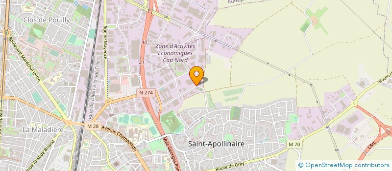 localisation de l'entreprise AUDIT GESTION CONSEIL à SAINT-APOLLINAIRE
